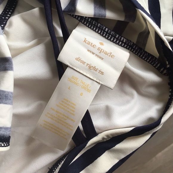Kate Spade Striped Tankini Top Size L - Picture 3 of 4